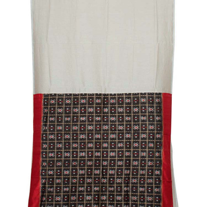 Pochampally Ikat Hand Embroidered Half and Half Silk Saree 10038992