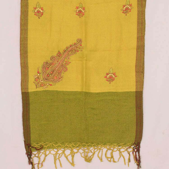 Phulkari Embroidered Tussar Cotton Stole 10044811