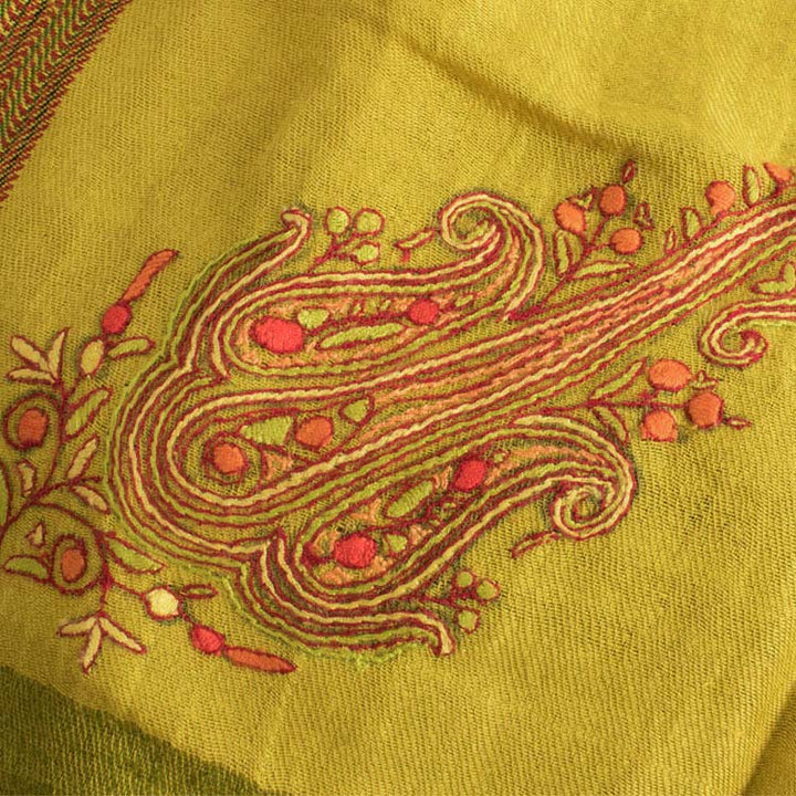 Phulkari Embroidered Tussar Cotton Stole 10044811