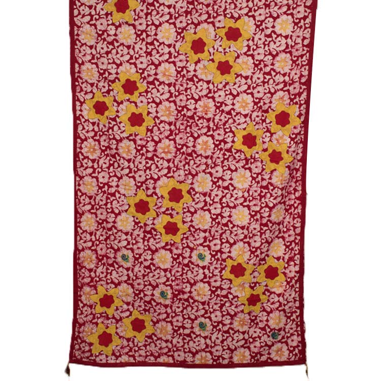 Batik Embroidered Cotton Saree 10047286
