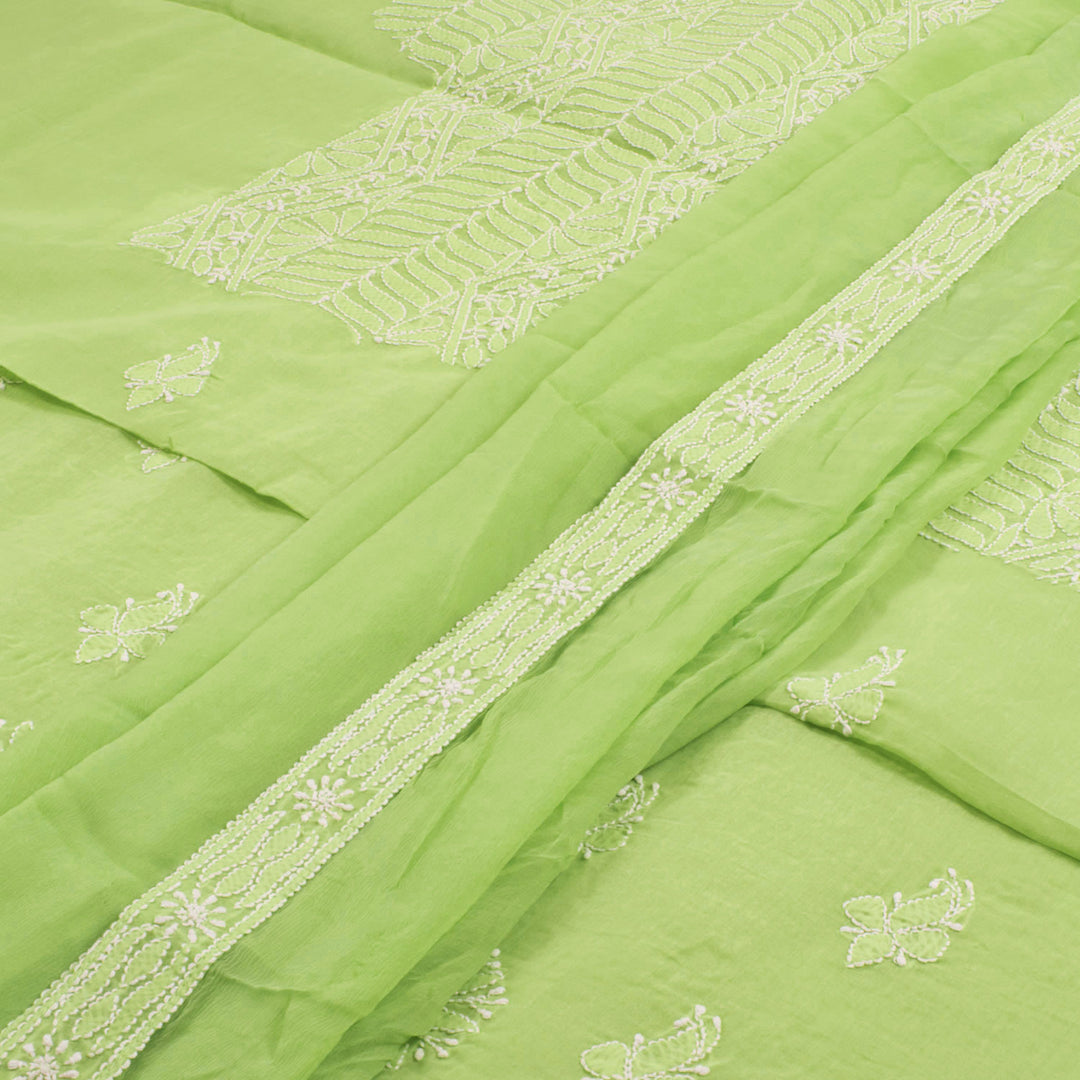 Chikankari Embroidered Cotton Salwar Suit Material 10023042