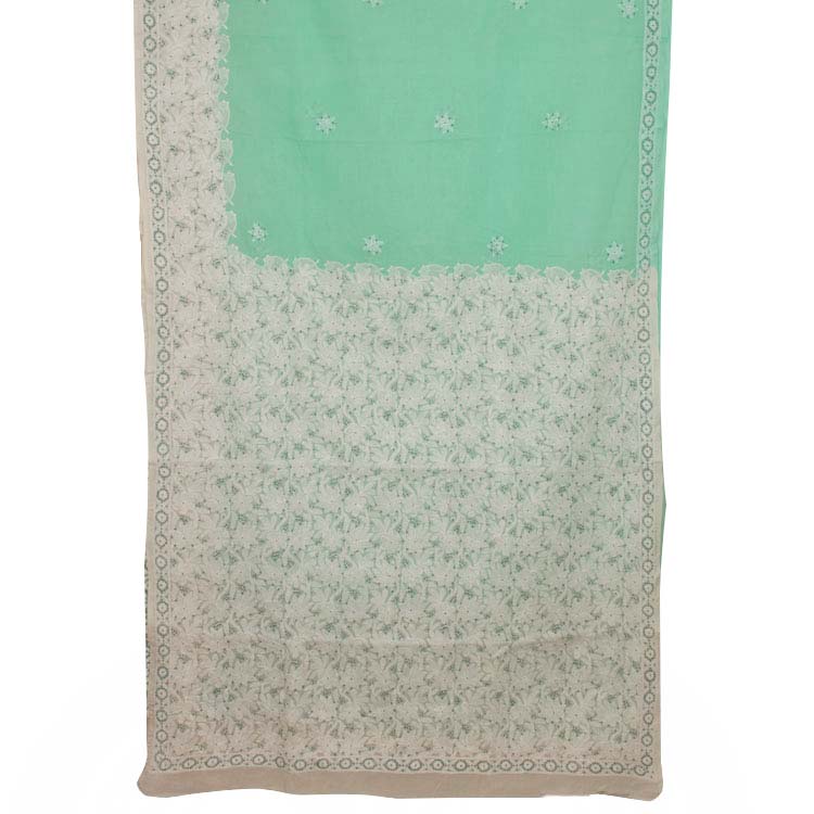 Chikankari Embroidered Cotton Saree 10038761