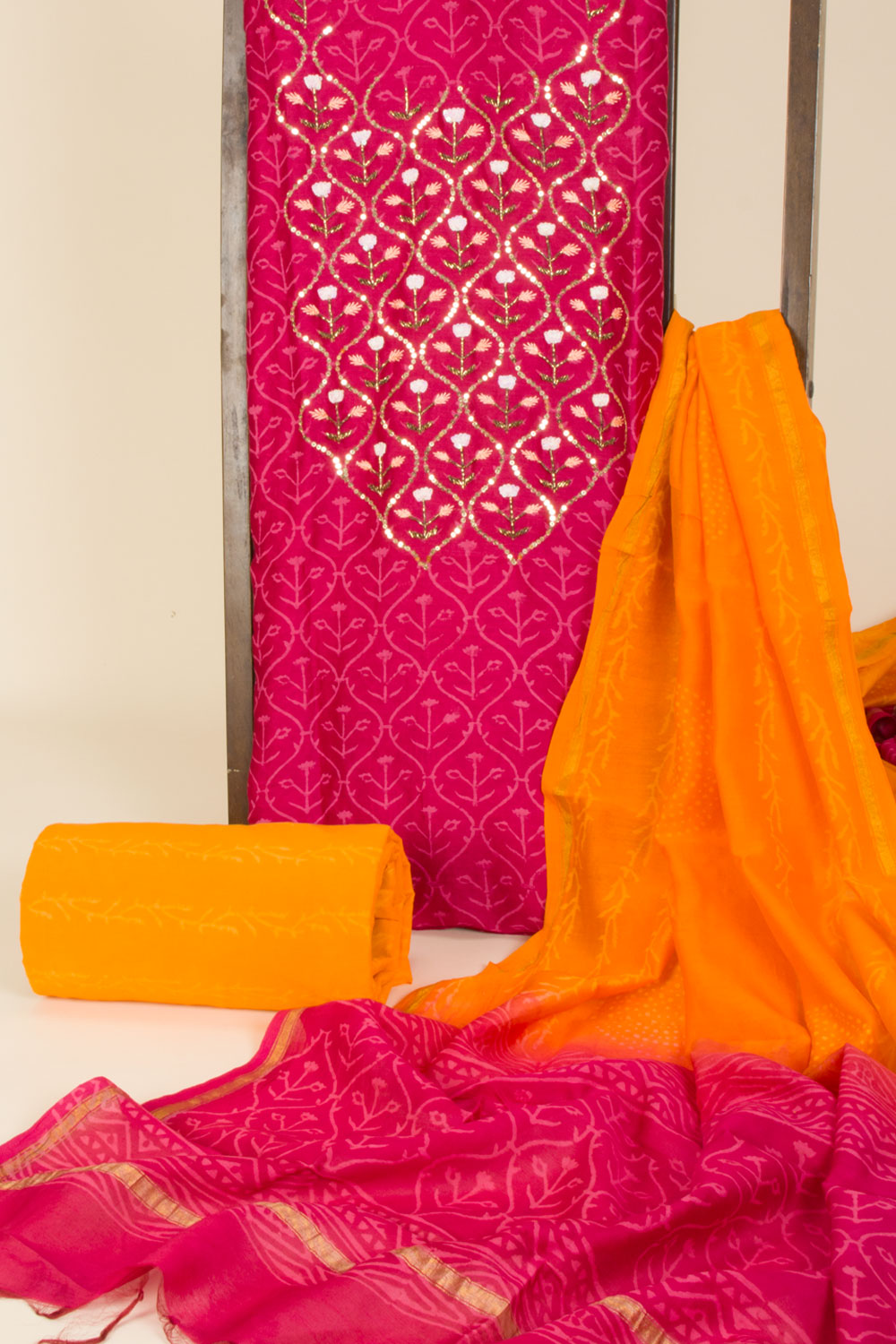 Lilots Art Silk Salwar Suit Material for Women - Jai Hind Shop