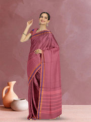 Mauve Handloom Kanchi Cotton Saree 10071849