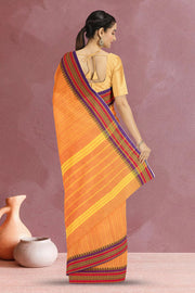 Orange Shot Yellow Handloom Kanchi Cotton Saree 10070918