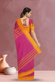 Barbie Pink Korvai Handloom Kanchi Cotton Saree 10069392