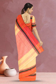 Sandal Shantipur Tant Bengal Cotton Saree 10070850