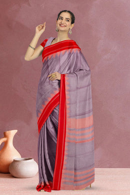 Purple Korvai Kanchi Cotton Saree 10068550