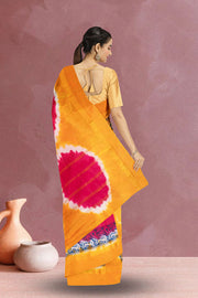 Dark Pink Handcrafted Sungudi Cotton Saree 10074466