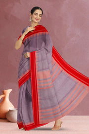Purple Korvai Kanchi Cotton Saree 10068550