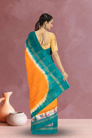 Yellow Handcrafted Sungudi Cotton Saree 10074465