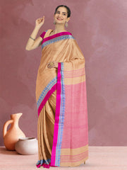 Brown Shantipur Tant Bengal Cotton Saree 10074973