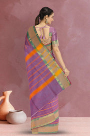Lavender Handwoven Kanchi Cotton Saree 10068690