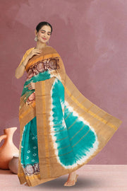 Blue Handcrafted Sungudi Cotton Saree 10074464