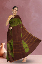 Green Handcrafted Sungudi Cotton Saree 10074462