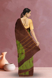 Green Handcrafted Sungudi Cotton Saree 10074462