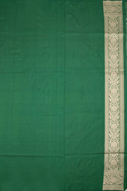 Plantation Green Handloom Banarasi Katan Silk Saree 10063199