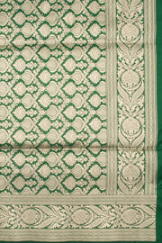 Plantation Green Handloom Banarasi Katan Silk Saree 10063199