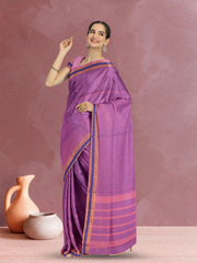 Pink Handloom Kanchi Cotton Saree 10071848