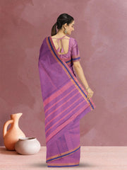 Pink Handloom Kanchi Cotton Saree 10071848