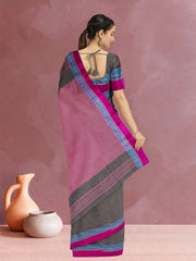 Grey Shantipur Tant Bengal Cotton Saree 10074972