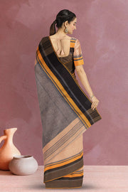 Beige Shantipur Tant Bengal Cotton Saree 10070851