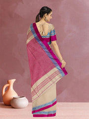 Cream Shantipur Tant Bengal Cotton Saree 10074976