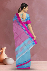 Blue Shantipur Tant Bengal Cotton Saree 10069059