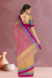 Light Yellow Shantipur Tant Bengal Cotton Saree 10069052