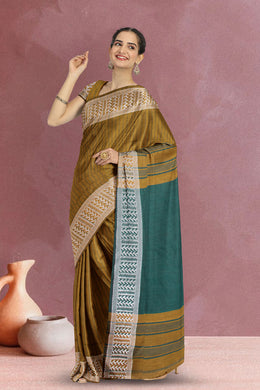 Green Shantipur Tant Bengal Cotton Saree 10068798