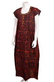 Orange Batik Printed Cotton Nightwear 10076186