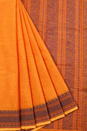 Orange Kanchi Cotton Saree 10069236 - Avishya