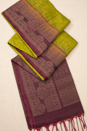 Green Handloom Kanjivaram Soft Silk Saree 10076150