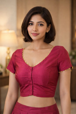 Maroon Kanjivaram Silk Blouse 10066075