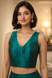 Green Kanjivaram Silk Blouse 10066082