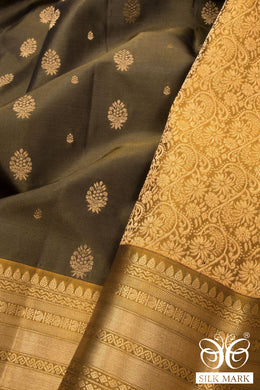 Brown Pure Silk Kanjivaram Saree 10071863