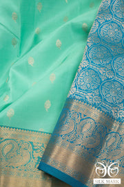 Blue Pure Silk Kanjivaram Saree 10071864