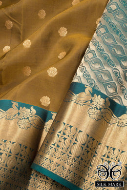 Brown Pure Silk Kanjivaram Saree 10071865