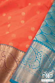 Orange Pure Silk Kanjivaram Saree 10071869