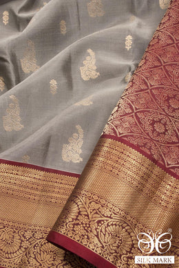 Grey Pure Silk Kanjivaram Saree 10071870