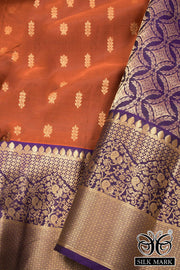 Brown Pure Silk Kanjivaram Saree 10071879
