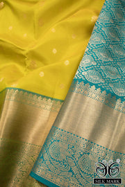 Yellow Pure Silk Kanjivaram Saree 10071880