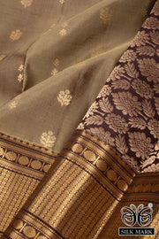 Brown Pure Silk Kanjivaram Saree 10071882