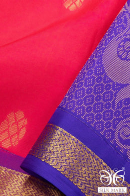 Pink Handloom Kanjivaram Pure Silk Saree 10071928