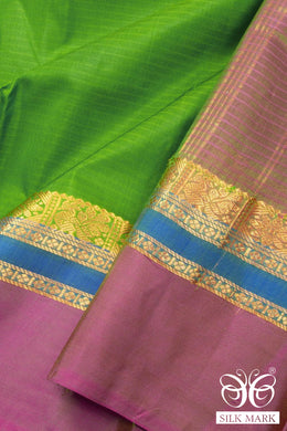 Green Handloom Kanjivaram Soft Silk Saree 10071942