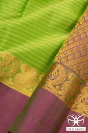 Green Handloom Kanjivaram Silk Saree 10071947