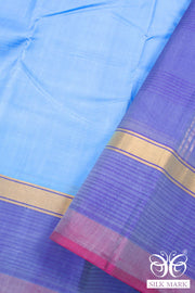 Sky Blue Light Weight Pure Silk Kanjivaram Saree 10071956