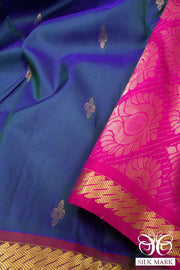 Blue Light Weight Kanchipuram Pure Silk Saree 10072797