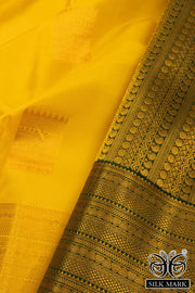 Yellow Handloom Kanchipuram Pure Silk Saree 10072800