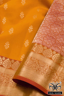 Yellow Handloom Kanchipuram Pure Silk Saree 10072823